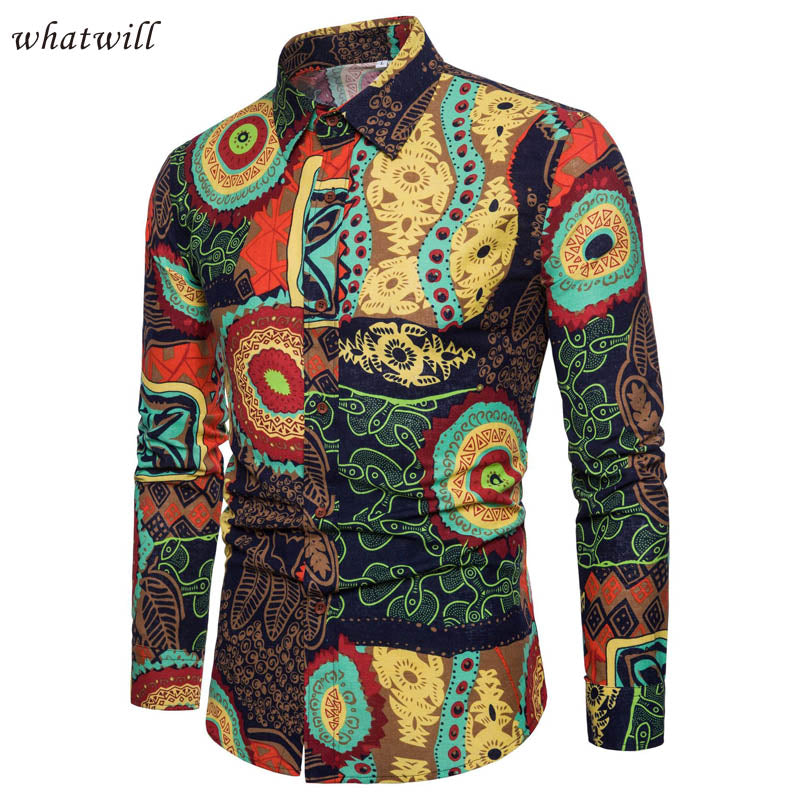 Shirts 3D printed dress dashiki