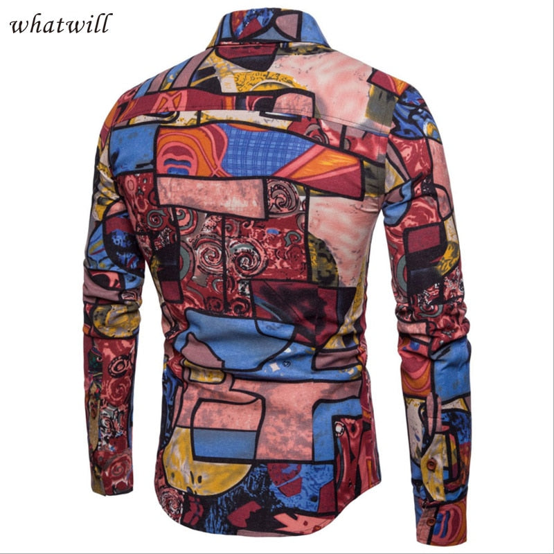 Shirts 3D printed dress dashiki