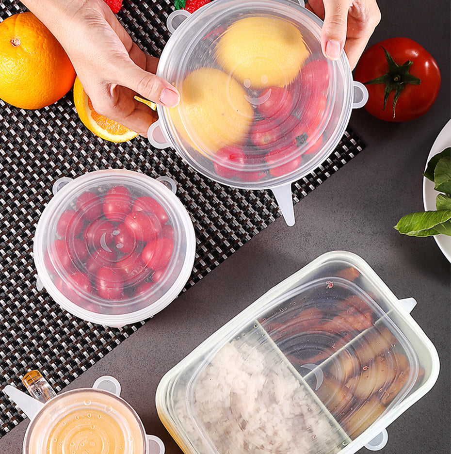 6 PCs Reusable Food Wrap Covers