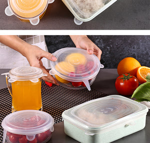 6 PCs Reusable Food Wrap Covers