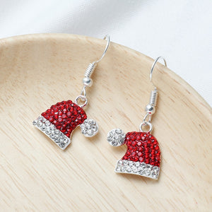 Christmas Hat Tree Earrings