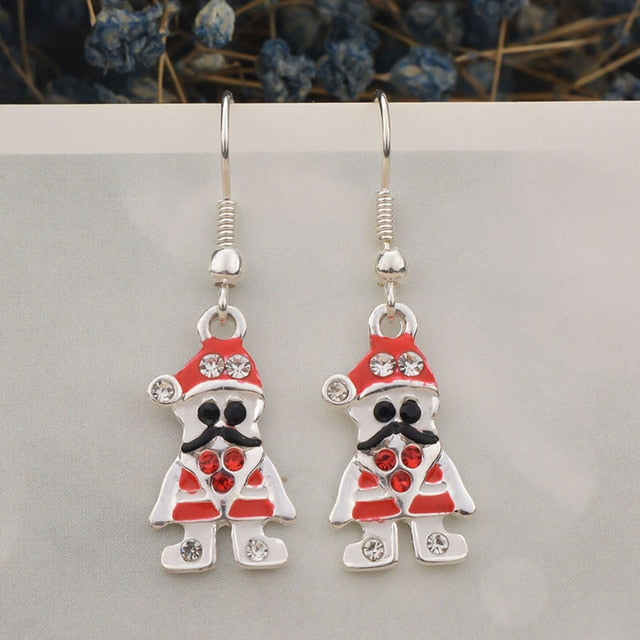 Christmas Hat Tree Earrings
