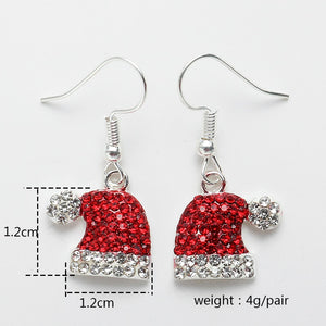 Christmas Hat Tree Earrings