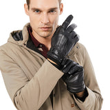 Leather Gloves Autumn-Winter Warm-Touch Screen