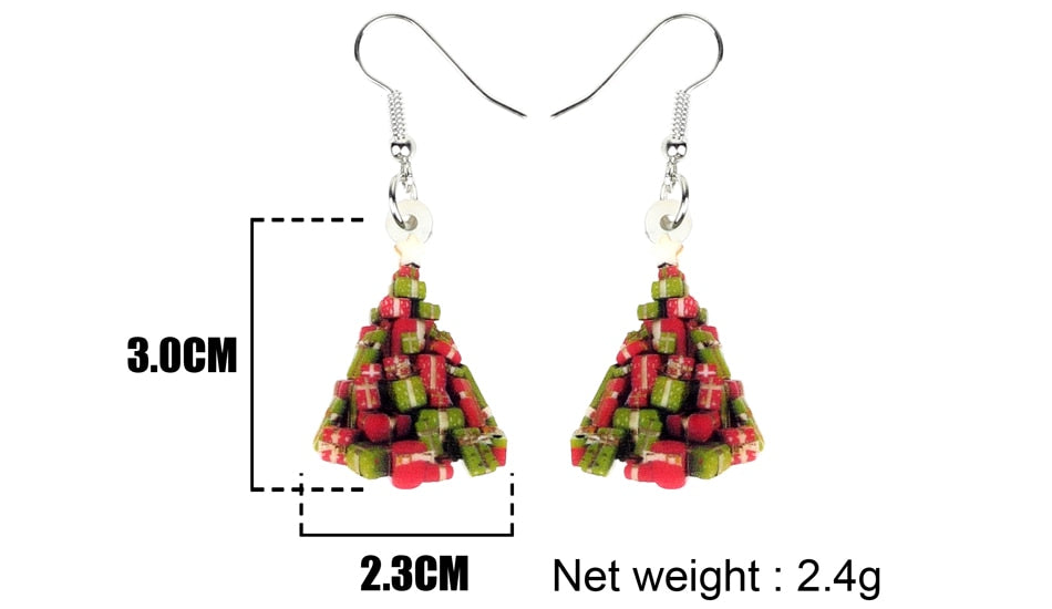 Christmas A Pile Of Gift  Earrings Drop Dangle