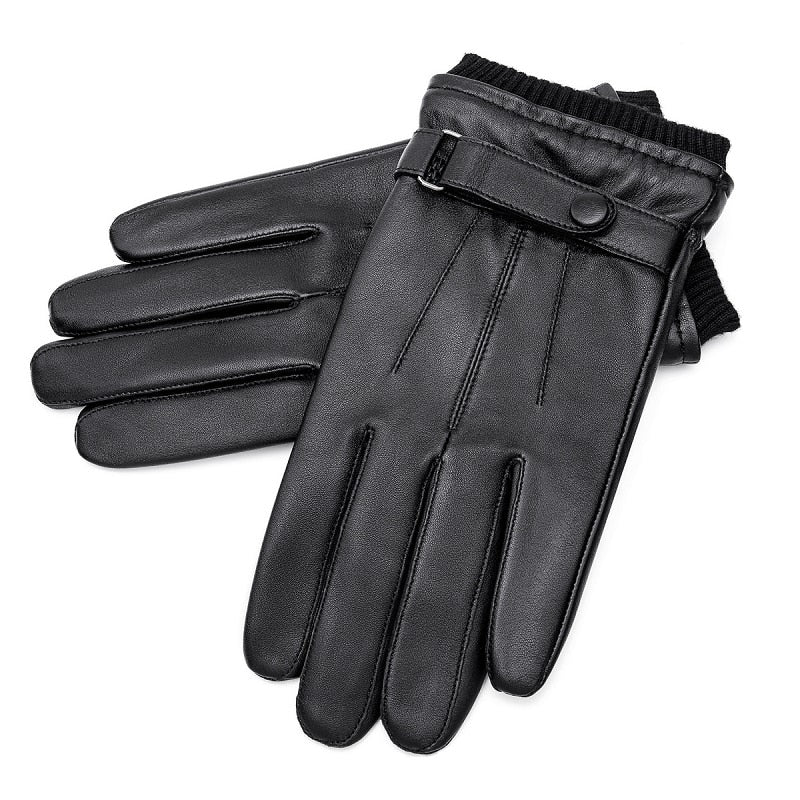 Leather Gloves Autumn-Winter Warm-Touch Screen