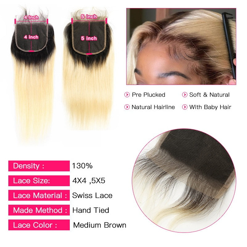 Honey Blonde Brazilian Straight Hair