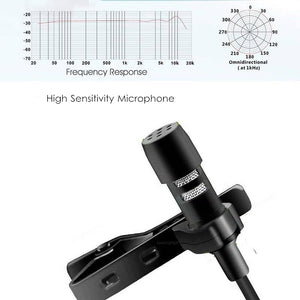 1.5m Mini Portable Lavalier Microphone Condenser Clip-on Lapel Mic Wired Mikrofo/Microfon for Phone for Laptop PC