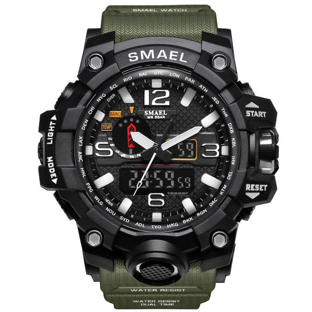 Waterproof LED Quartz Sport Watch
