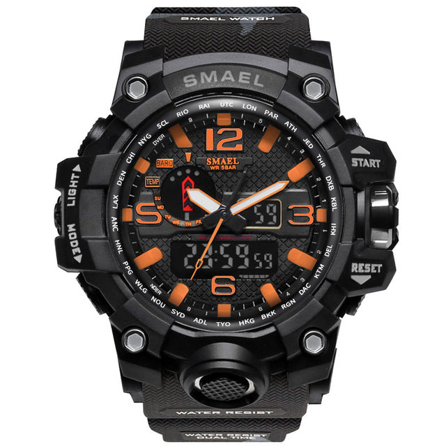 Waterproof LED Quartz Sport Watch