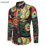 Shirts 3D printed dress dashiki