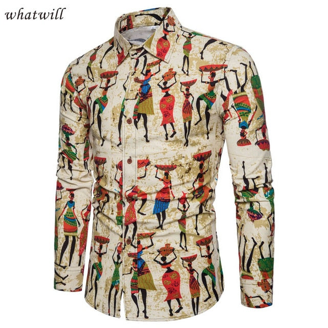 Shirts 3D printed dress dashiki