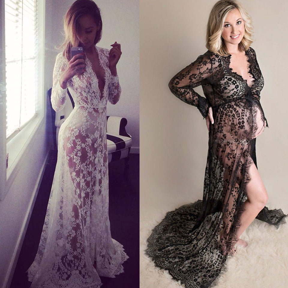 Woman's Dress See Through-Pregnant Woman's Dress