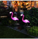 LED Solar Flamingo Stake Light