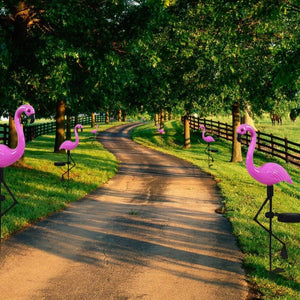 LED Solar Flamingo Stake Light