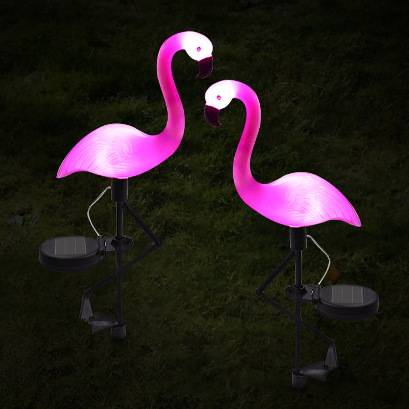 LED Solar Flamingo Stake Light