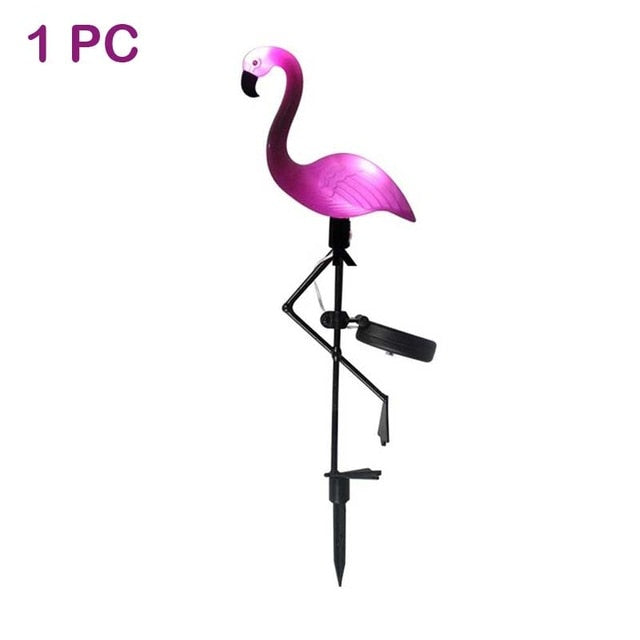 LED Solar Flamingo Stake Light