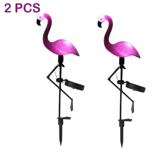 LED Solar Flamingo Stake Light