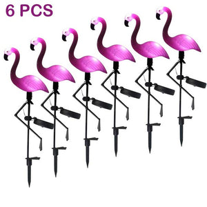 LED Solar Flamingo Stake Light