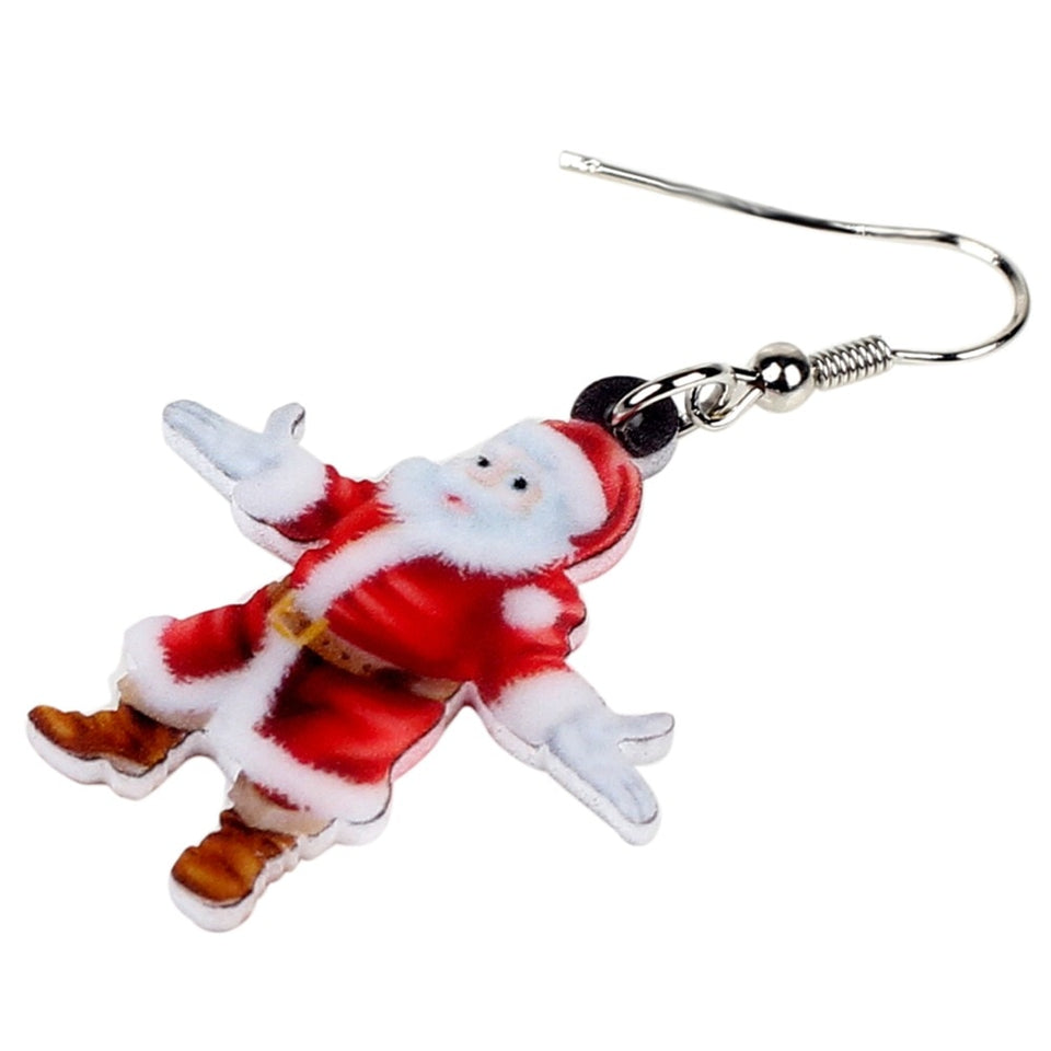 Christmas Happy Santa Claus Father Earrings