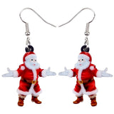 Christmas Happy Santa Claus Father Earrings