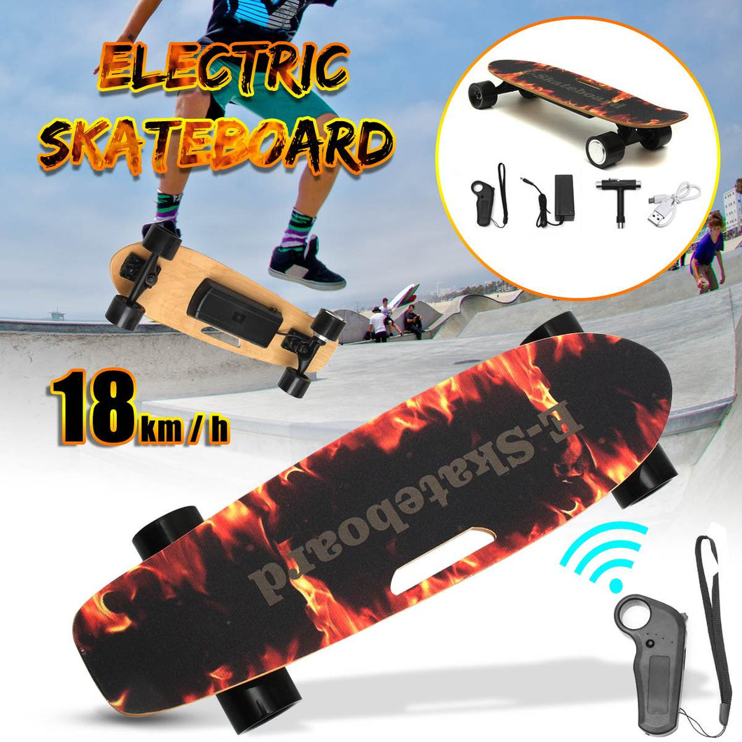 Electric Skateboard Four-wheel Longboard Skate Board Maple Deck Wireless Remote Controll