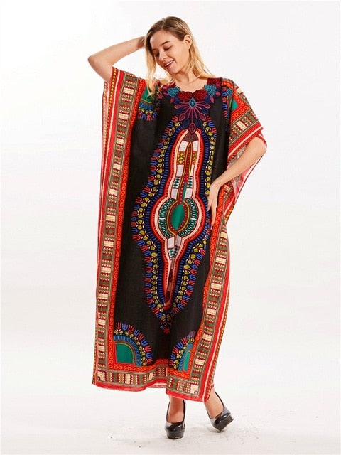 Women's 100% Cotton African Print Dashiki