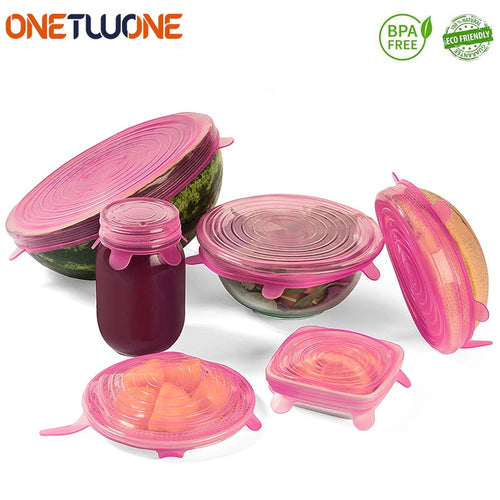 6 PCs Reusable Food Wrap Covers
