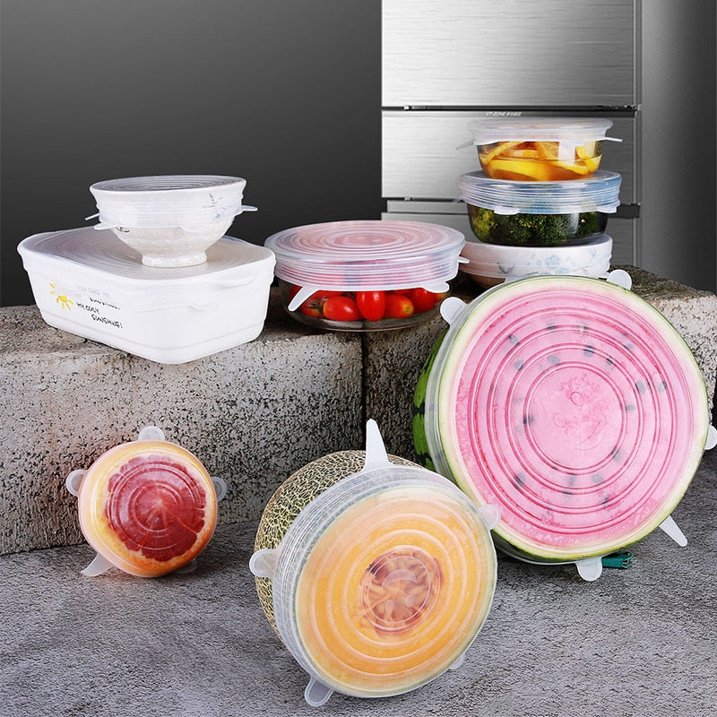 6 PCs Reusable Food Wrap Covers