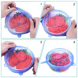 6 PCs Reusable Food Wrap Covers
